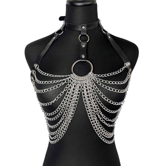 Women Full Body Leather Harness Belt Set - Picture 2 of 4